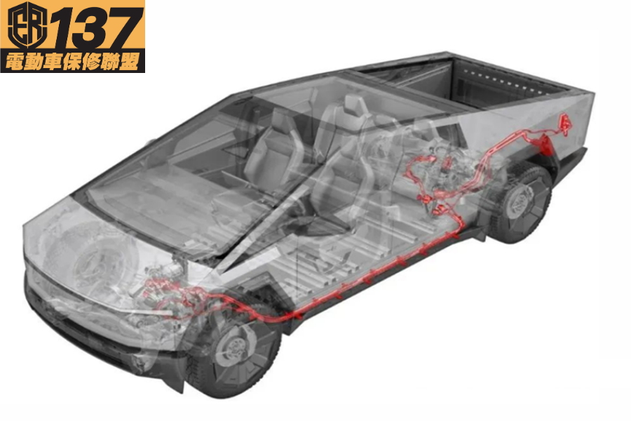 特斯拉 Cybertruck電動皮卡內部構造簡介